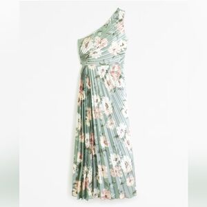 Abercrombie Giselle Pleated One Shoulder Maxi Dress